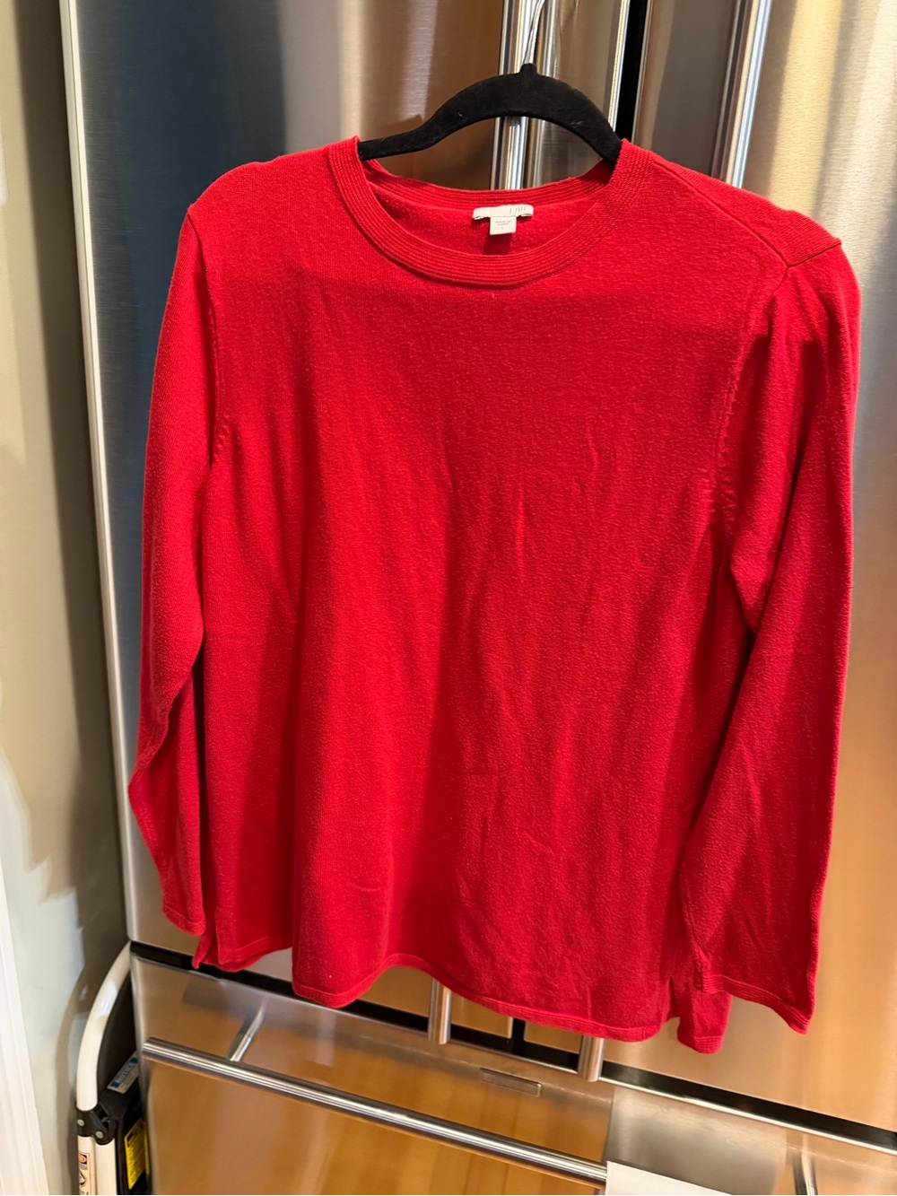 J. Jill Red Crewneck Sweater